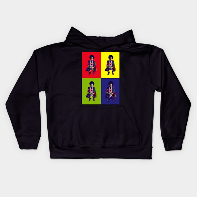 Nina Simone Pop art Kids Hoodie by RJWLTG